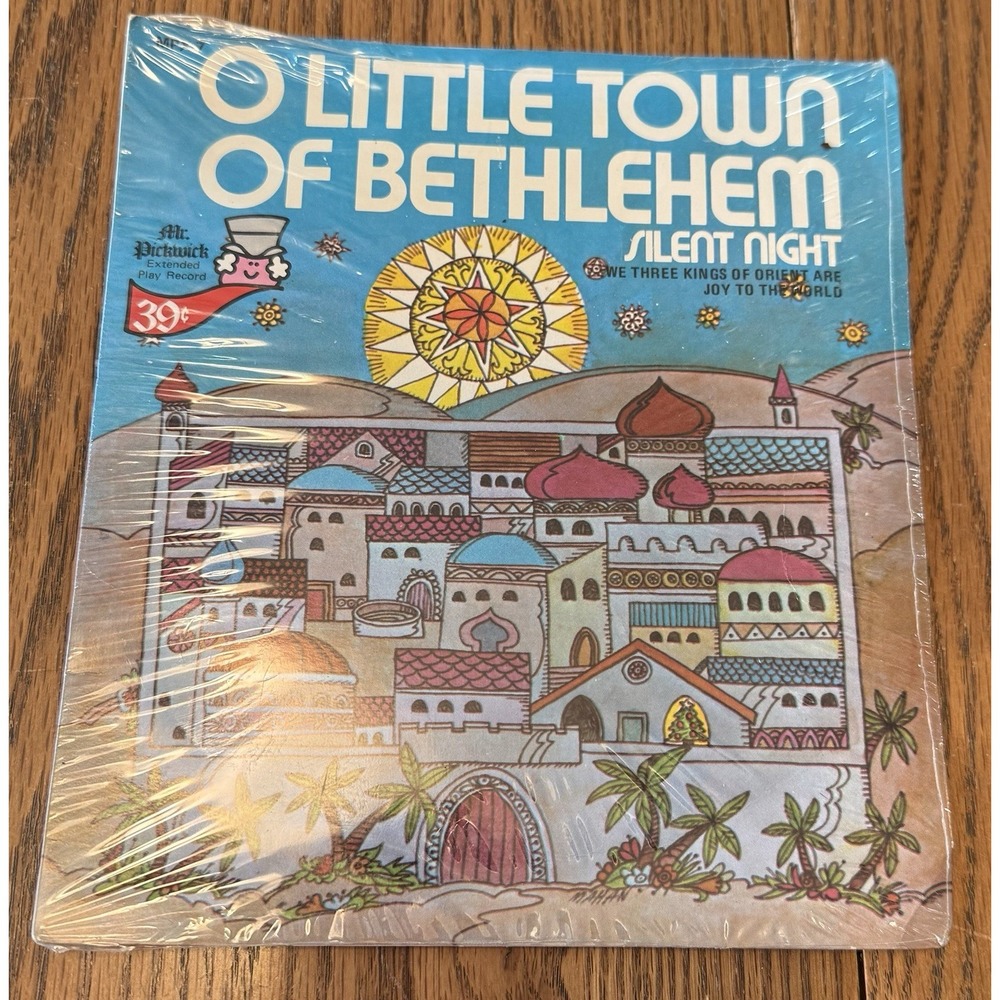 O Little Town Of‎ Bethlehem 45 RPM EP Record Mr. Pickwick MPX-7 Y New Sealed